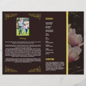 Brochure over de Sjabloon van het begrafenisprogra (Achterkant)