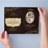 Brochure over de Sjabloon van het begrafenisprogra (Hand)