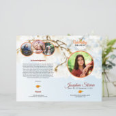 Brochure over de Sjabloon van het begrafenisprogra (Staand voorkant)