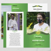 Brochure over de Sjabloon van het begrafenisprogra (Voorkant / Achterkant)