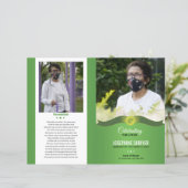 Brochure over de Sjabloon van het begrafenisprogra (Staand voorkant)