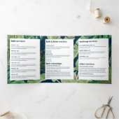 Brochure over de tropische moderne salonontwerper drieluik kaart (Binnen)