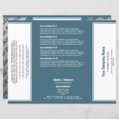 Brochure over eenvoudige witcyaan rand (Voorkant / Achterkant)