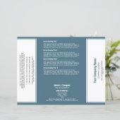 Brochure over eenvoudige witcyaan rand (Staand voorkant)