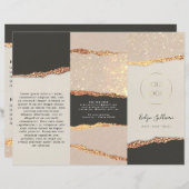 Brochure over goudzwart-witgrijs (Voorkant / Achterkant)