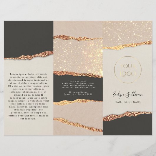 Brochure over goudzwart-witgrijs (Voorkant)