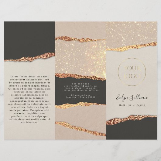 Brochure over goudzwart-witgrijs (Voorkant)