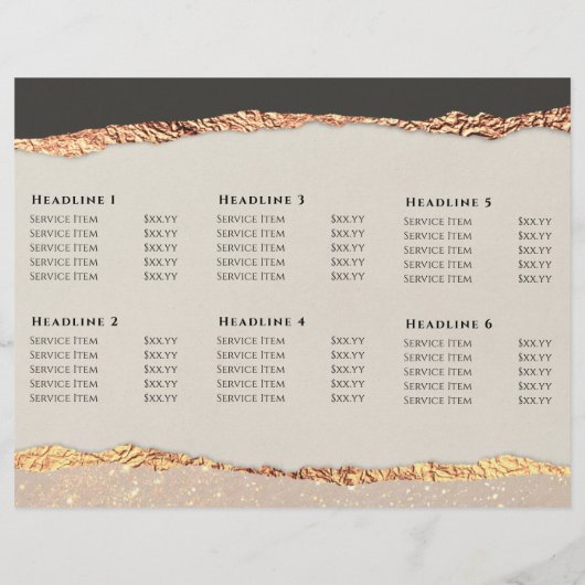 Brochure over goudzwart-witgrijs (Achterkant)