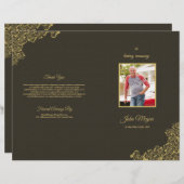 Brochure over het begrafenisprogramma (Voorkant / Achterkant)