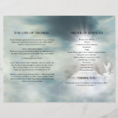 Brochure over het begrafenisprogramma Sjabloon (Achterkant)