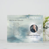 Brochure over het begrafenisprogramma Sjabloon (Staand voorkant)