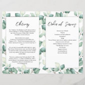 Brochure over het begrafenisprogramma Sjabloon (Achterkant)