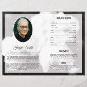 Brochure over het begrafenisprogramma Sjabloon (Achterkant)