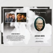 Brochure over het begrafenisprogramma Sjabloon (Voorkant / Achterkant)