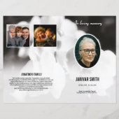 Brochure over het begrafenisprogramma Sjabloon (Voorkant)