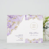 Brochure over het lavendelmarmeringsontwerp van de (Staand voorkant)