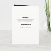 Brochure over het Memorial-programma Programma (Achterkant)