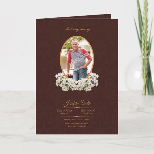 Brochure over het Memorial Programme Programma (Voorkant)