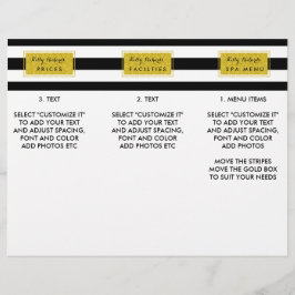 Brochure over het menu Gold Glamor Black Stripes S