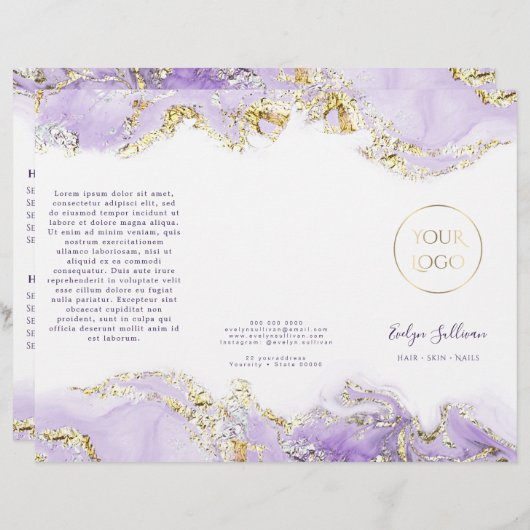 brochure over het ontwerp van lavendel (Voorkant / Achterkant)