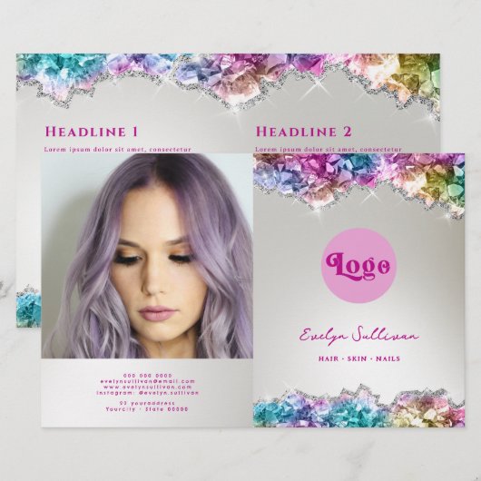 Brochure over iriserende kristallen (Voorkant / Achterkant)