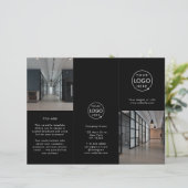 Brochure over moderne zakelijke Logo - zwarte foto (Staand voorkant)