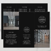 Brochure over moderne zakelijke Logo - zwarte foto (Voorkant / Achterkant)