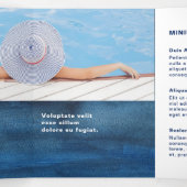 Brochure over poolservice Zakenmarineblauw drievou Drieluik Kaart (Binnenkant midden)
