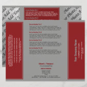 Brochure over rode grijze eenvoudige rand (Voorkant / Achterkant)