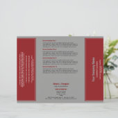 Brochure over rode grijze eenvoudige rand (Staand voorkant)