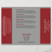 Brochure over rode grijze eenvoudige rand (Voorkant)