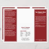 Brochure over rode witte eenvoudige rand (Voorkant / Achterkant)