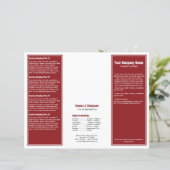 Brochure over rode witte eenvoudige rand (Staand voorkant)