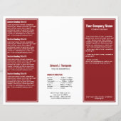 Brochure over rode witte eenvoudige rand (Voorkant)