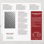 Brochure over rode witte eenvoudige rand (Voorkant / Achterkant)