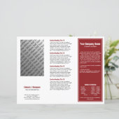 Brochure over rode witte eenvoudige rand (Staand voorkant)