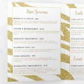 Brochure over schoonheidsdiensten drieluik kaart (Binnenzijde eerst)