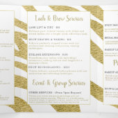 Brochure over schoonheidsdiensten drieluik kaart (Binnenkant midden)