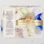 Brochure over waterverf en goudfolie (Voorkant / Achterkant)