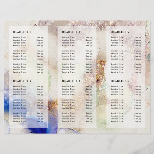 Brochure over waterverf en goudfolie (Achterkant)