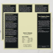 Brochure over zwarte gele eenvoudige rand (Voorkant / Achterkant)