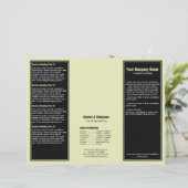 Brochure over zwarte gele eenvoudige rand (Staand voorkant)