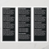 Brochure over zwarte witte eenvoudige rand (Achterkant)