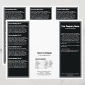 Brochure over zwarte witte eenvoudige rand (Voorkant / Achterkant)