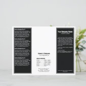 Brochure over zwarte witte eenvoudige rand (Staand voorkant)