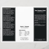 Brochure over zwarte witte eenvoudige rand (Voorkant)