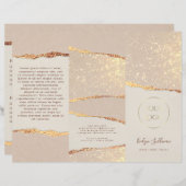 Brochure papier met goudmakerij (Voorkant / Achterkant)