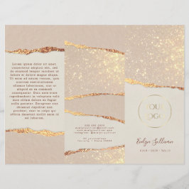 Brochure papier met goudmakerij