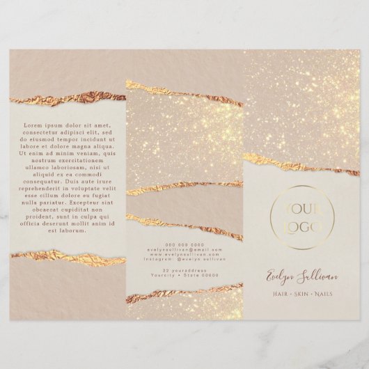 Brochure papier met goudmakerij (Voorkant)