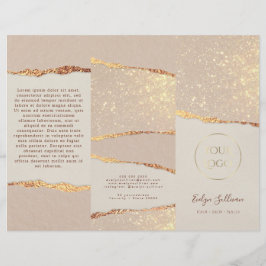 Brochure papier met goudmakerij